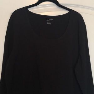 TALBOTS Black Knit Top